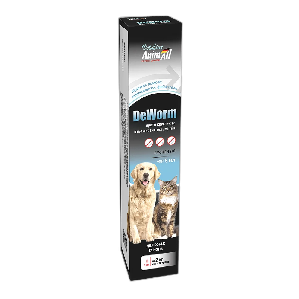 Anthelmintic drug AnimAll VetLine DeWorm for cats and dogs