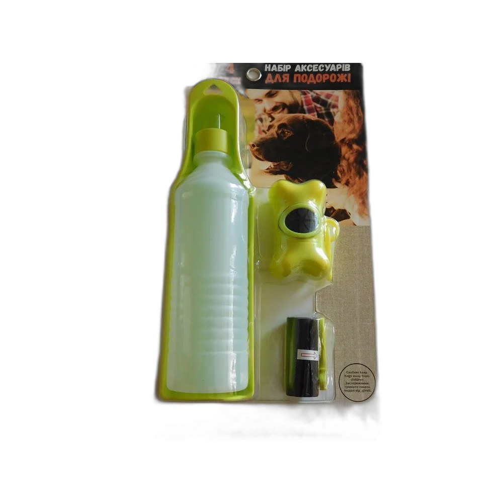 Прогулянковий набір 3-в-1 AnimAll для собак, колір жовтий, 400 мл