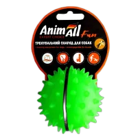 Іграшка AnimAll Fun мʼяч каштан для собак, 7 см, зелена