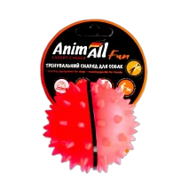 Іграшка AnimAll Fun мʼяч каштан для собак, 7 см, коралова