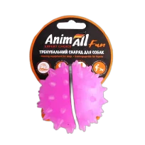 Іграшка AnimAll Fun мʼяч каштан для собак, 7 см, фіолетова