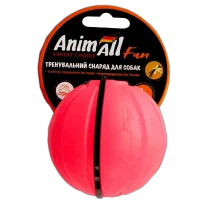 Іграшка AnimAll Fun тренувальний мʼяч для собак, 7 см, коралова