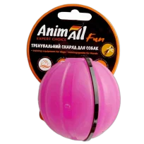 Іграшка AnimAll Fun тренувальний мʼяч для собак, 7 см, фіолетова