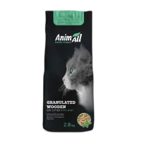 Деревний наповнювач AnimAll з ароматом мʼяти, для котів, 2,8 кг