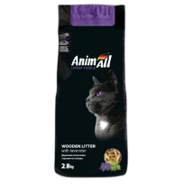 Деревний наповнювач AnimAll з ароматом лаванди, для котів, 2.8 кг