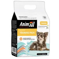 Пелюшки AnimAll Puppy Training Pads для собак і цуценят, з ароматом ромашки, 60×60 см, 10 шт
