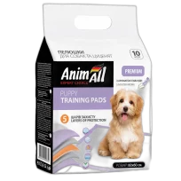 Пелюшки AnimAll Puppy Training Pads для собак і цуценят, з ароматом лаванди, 60×60 см, 10 шт