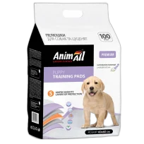 Пелюшки AnimAll Puppy Training Pads для собак і цуценят, з ароматом лаванди, 60×60 см, 100 шт
