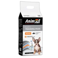 Пелюшки AnimAll Puppy Training Pads для собак і цуценят, з активованим вугіллям, 60×60 см, 50 шт