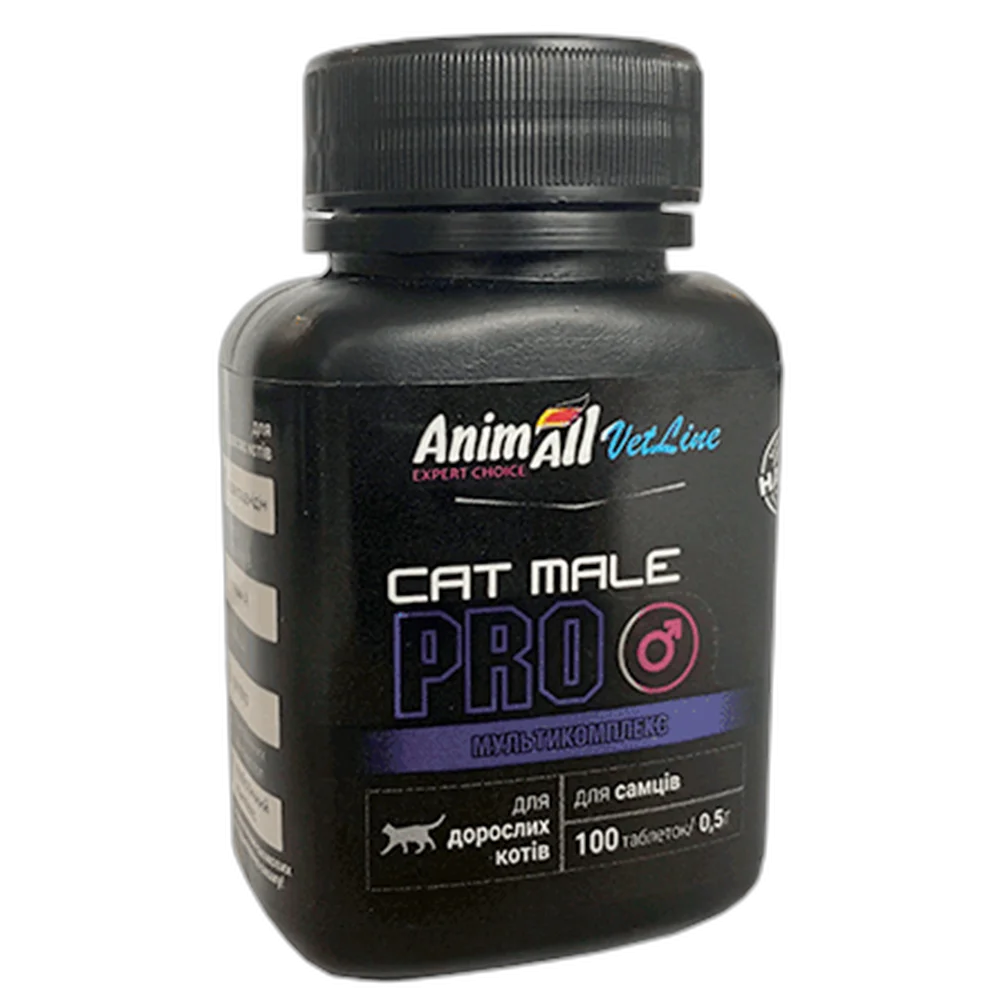 Вітаміни AnimAll VetLine CAT MALE PRO для дорослих котів  0.5 г × 100 табл