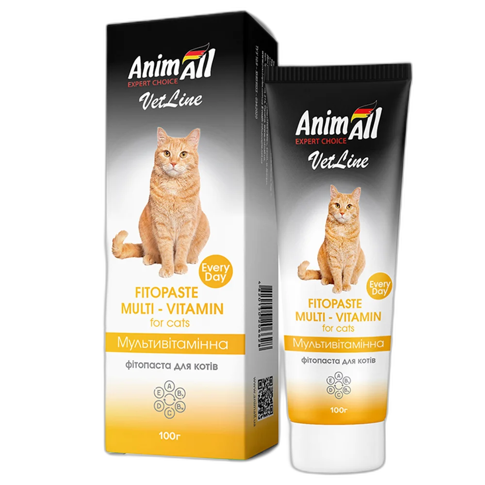 Фітопаста AnimAll VetLine Multivitamin для котів, 100 г