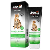 Фітопаста AnimAll VetLine Urinary для попередження захворювань сечовидільної системи у котів, 100 г