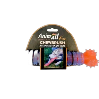 Іграшка АнімАлл Фан жувальна щітка-кістка 24 см, помаранчево-синя