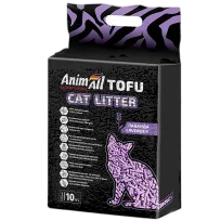 Соєвий наповнювач AnimAll Tofu Lavender з ароматом лаванди, для котів, 10 літрів (4,66 кг)