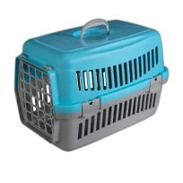 Переноска AnimAll CNR-102 для котів і собак, сіро-блакитна, 48.5×32.5×32.5 см