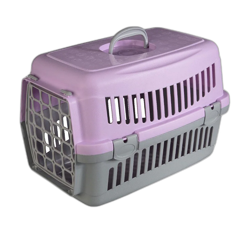 Переноска AnimAll CNR-102 для котів і собак, сіро-фіолетова, 48.5×32.5×32.5 см