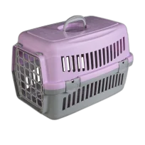 Переноска AnimAll CNR-102 для котів і собак, сіро-фіолетова, 48.5×32.5×32.5 см