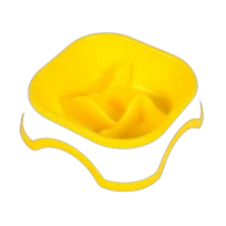 Миска-квітка AnimAll для повільного годування, квадратна, 400 мл, жовта