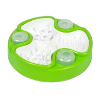 Інтерактивна миска-іграшка AnimAll для повільного годування, зелено-біла