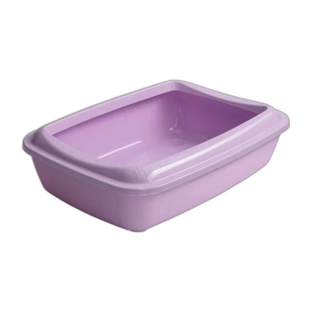 Туалет під наповнювач AnimAll для котів, з лопаткою, фіолетовий, 50×37×13.5 см