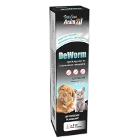 Суспензія AnimAll VetLine DeWorm антигельмінтний препарат для цуценят та кошенят, 5 мл