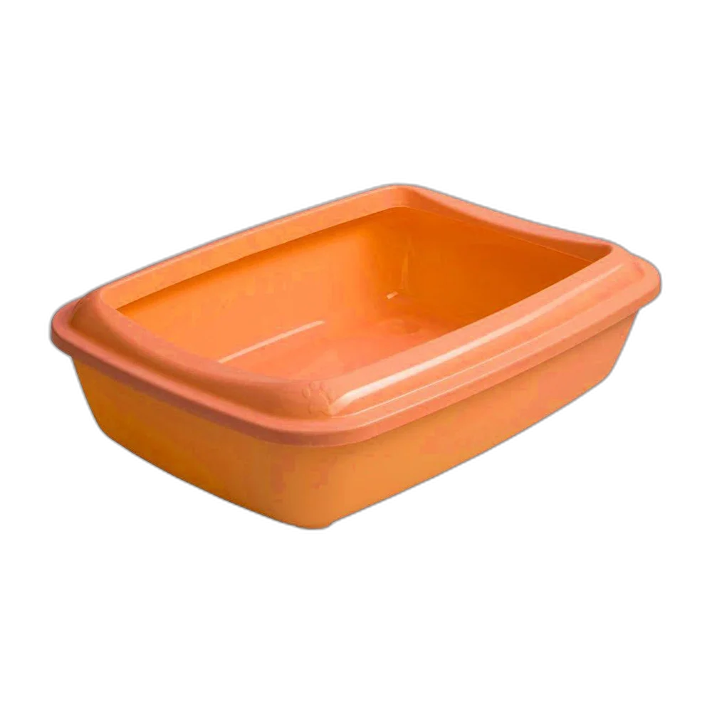 Туалет під наповнювач AnimAll для котів, з лопаткою, помаранчевий, 50×37×13.5 см