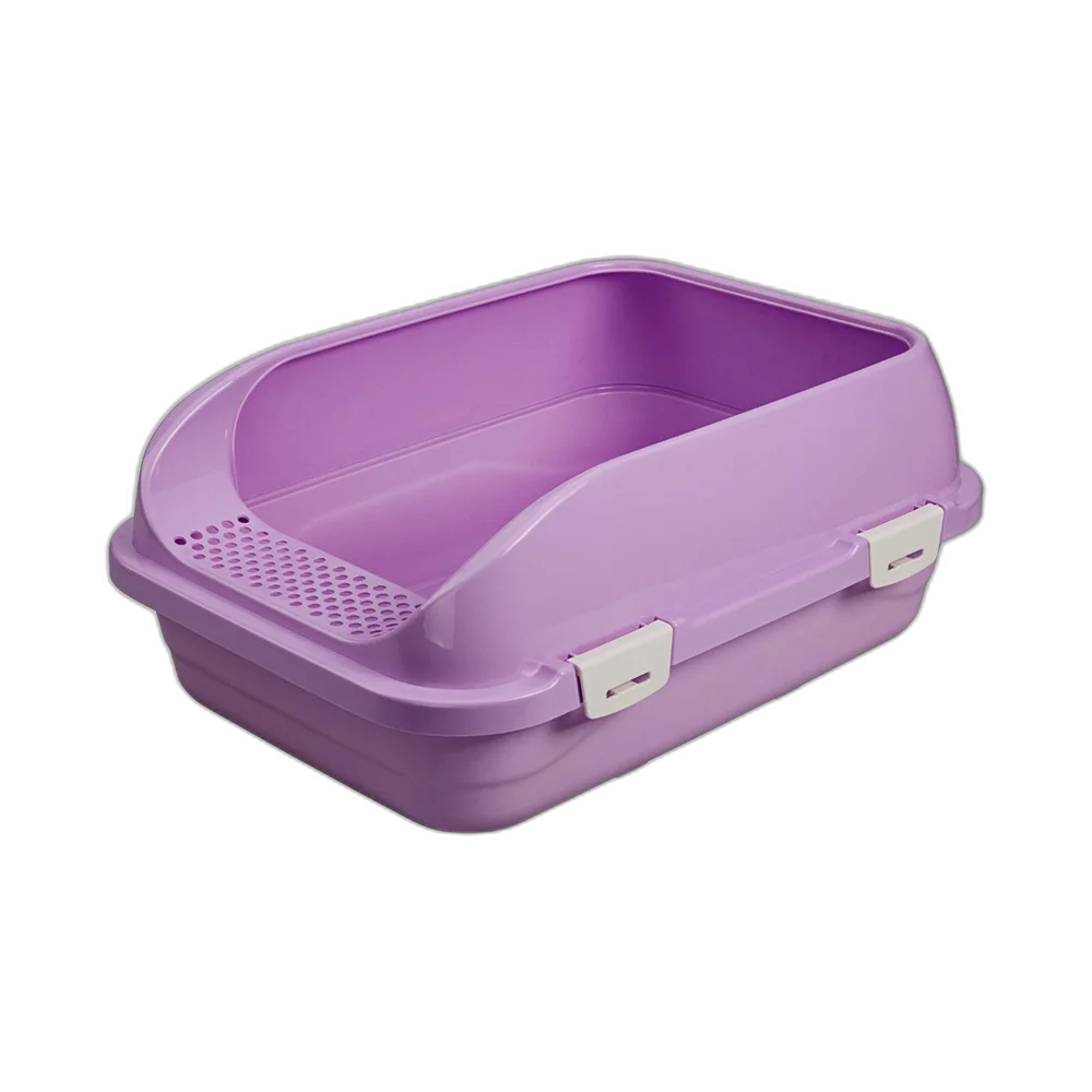 Туалет AnimAll для котів, під наповнювач, з лопаткою, 58×42×24 см, фіолетовий