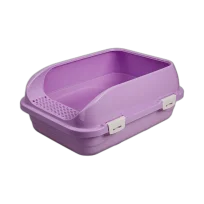 Туалет AnimAll для котів, під наповнювач, з лопаткою, 58×42×24 см, фіолетовий