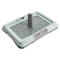 Туалет AnimAll для собак, під пелюшку, з сіткою, стовпчиком для пса, розмір S, 47.5×35.5×5 см, мʼятний