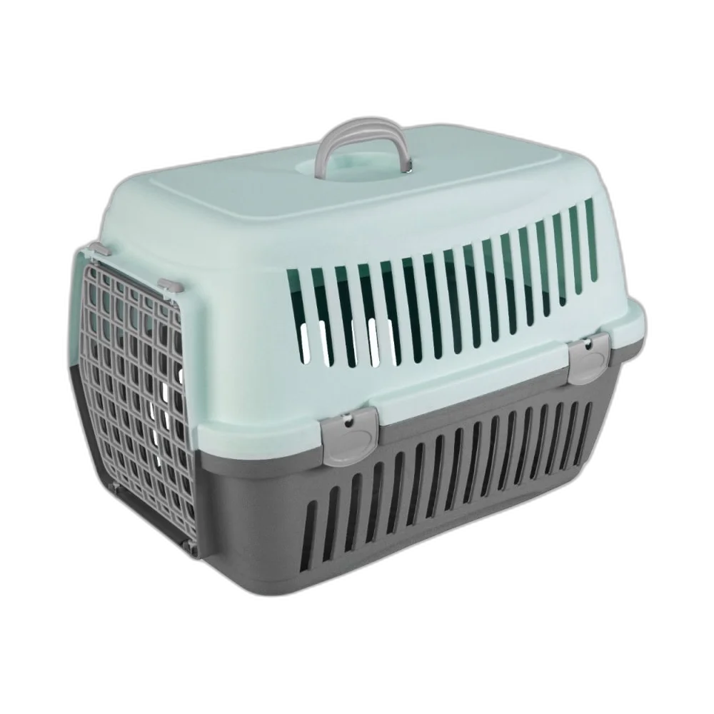 Переноска AnimAll CNR-134 для кішок і собак, сіро-мʼятна, 58×42×42 см