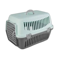 Переноска AnimAll CNR-134 для кішок і собак, сіро-мʼятна, 58×42×42 см