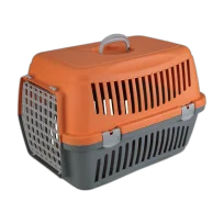 Переноска AnimAll CNR-134 для кішок і собак, сіро-ромаранчева, 58×42×42 см