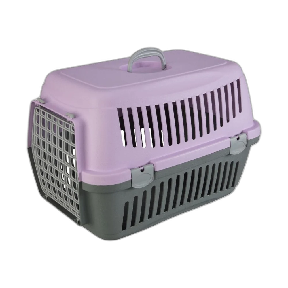 Переноска AnimAll CNR-134 для кішок і собак, сіро-фіолетова, 58×42×42 см