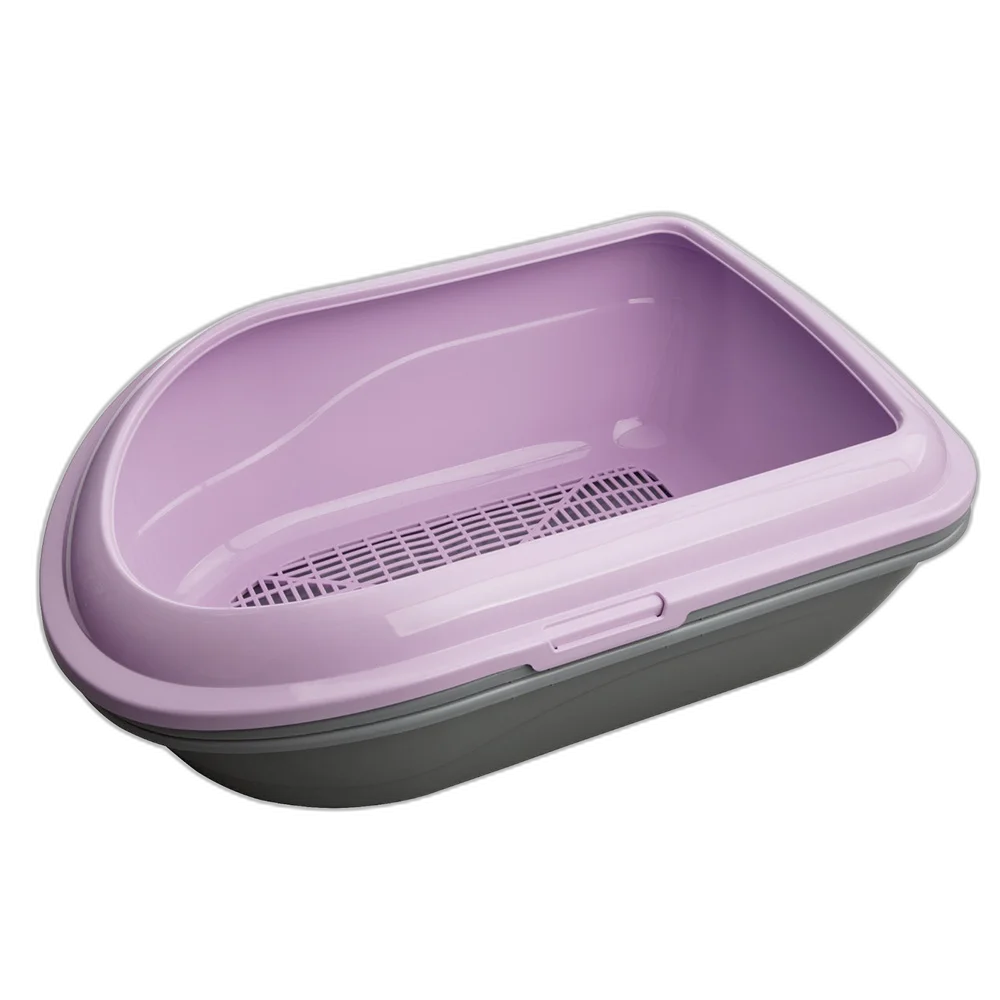 Туалет AnimAll CNR-130 для котів, під наповнювач, з сіткою, фіолетовий, 57×39×23 см