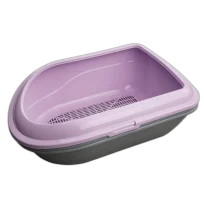 Туалет AnimAll CNR-130 для котів, під наповнювач, з сіткою, фіолетовий, 57×39×23 см