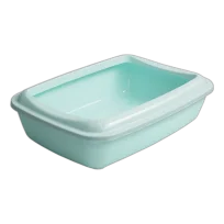 Туалет під наповнювач AnimAll для котів, з лопаткою, мʼятний, 50×37×13.5 см