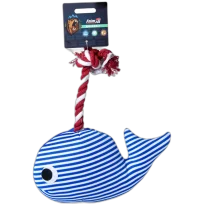 Мʼяка іграшка AnimAll GrizZzly Кит, для собак, з пищалкою, 23×25×8 см