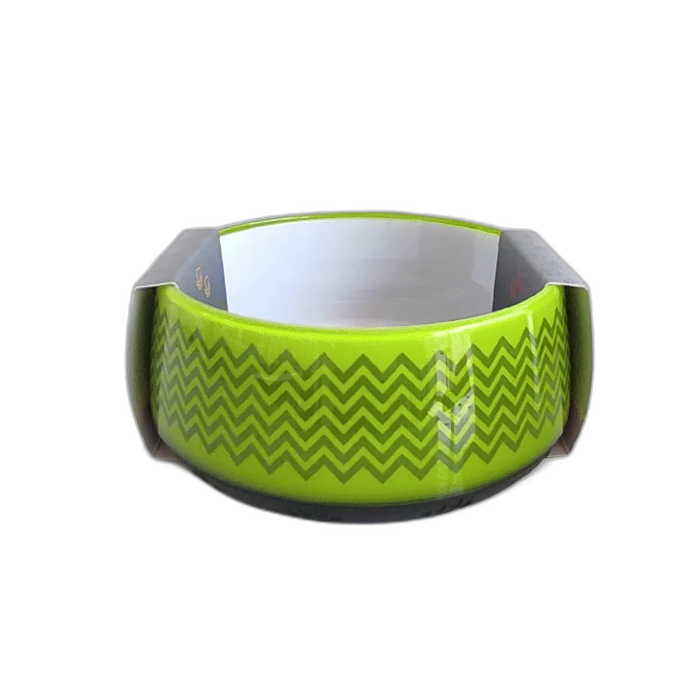 Миска AnimAll Super для собак, з візерунком, зелена, 300 мл