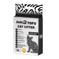 Соєвий наповнювач AnimAll Tofu Carbon для котів, з активованим вугіллям, 2.6 кг