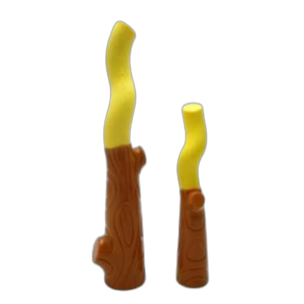 Іграшка AnimAll GrizZzly, гілка двокольорова, жовта/коричнева, S, 22.8×5.5×4.2 см