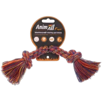 Іграшка AnimAll Fun канат-кістка для собак, різнокольорова, 23 см
