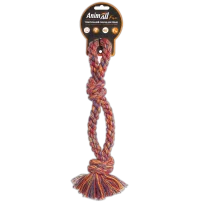 Іграшка AnimAll Fun двійна канат-кістка для собак, різнокольорова, 36 см