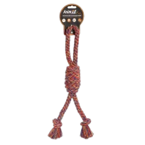 Іграшка AnimAll Fun канат-бочка з петлею для собак, різнокольорова, 38 см