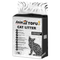 Соєвий наповнювач AnimAll Tofu Carbon для котів, з активованим вугіллям, 10 літрів (4.66 кг)