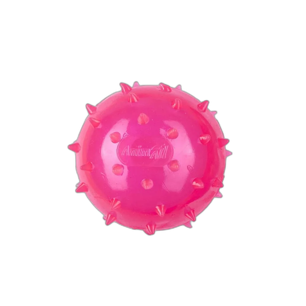 AnimAll Fun studded ball with dog whistle, 75 mm, pink
