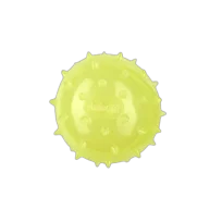 Мʼяч шипований AnimAll Fun з пищалкою для собак, 75 мм, жовтий