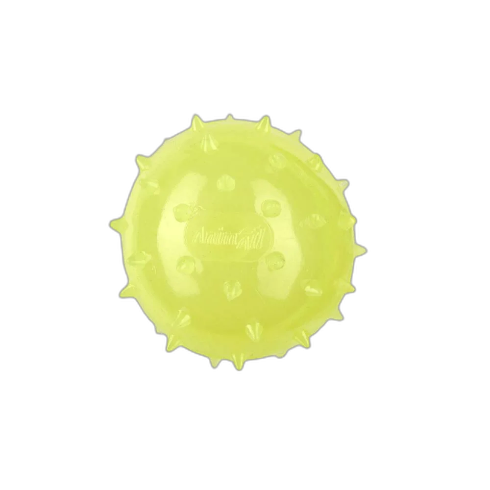 AnimAll Fun studded ball with dog whistle, 65 mm, yellow