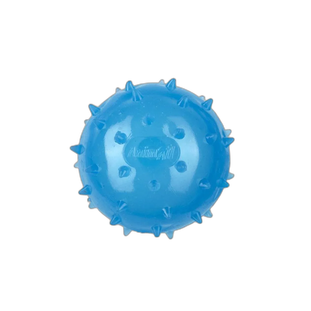AnimAll Fun studded ball with dog whistle, 45 mm, blue