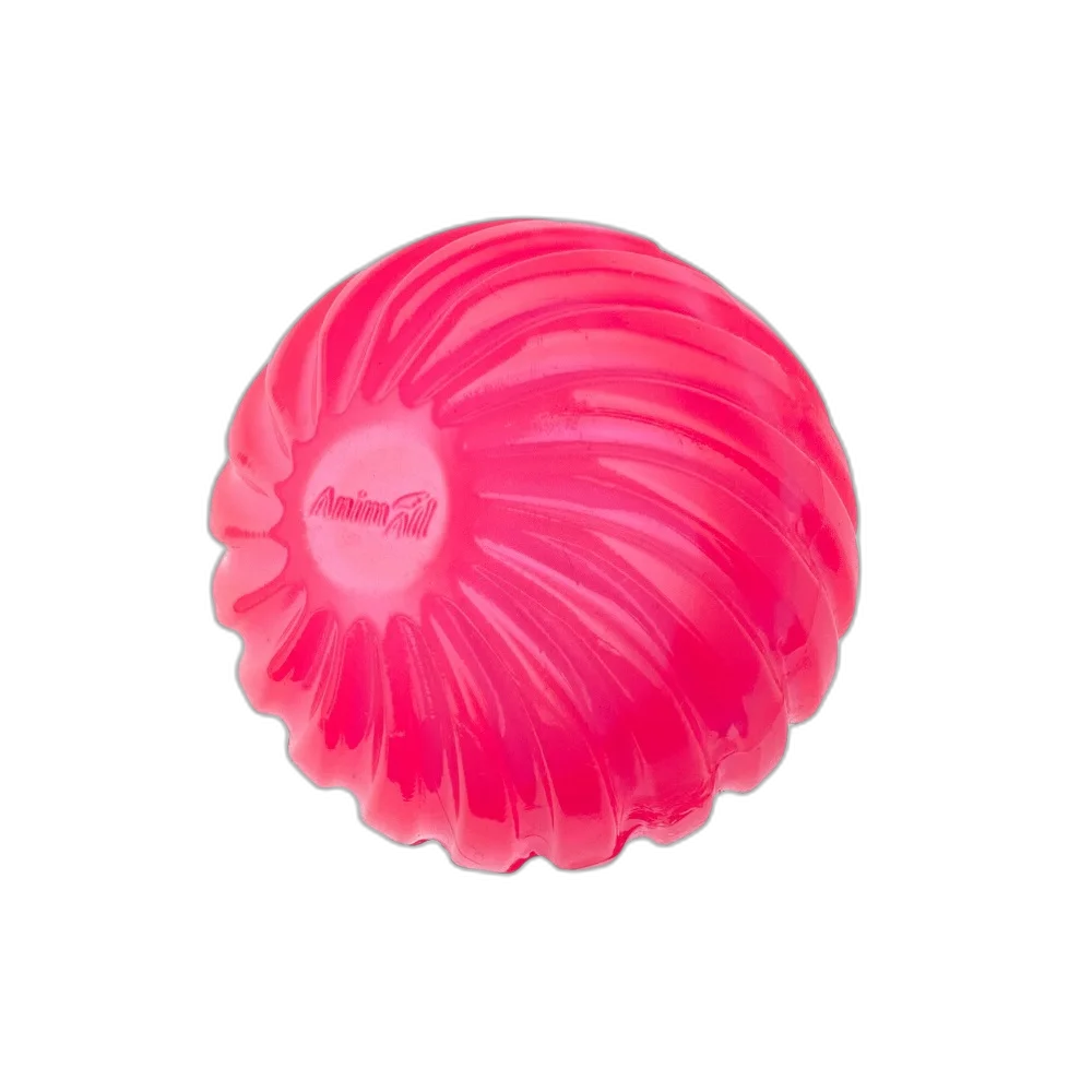 Іграшка AnimAll Fun мʼяч хвиля з пищалкою, для собак і котів, 65 мм, рожевий