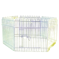 Клітка-манеж AnimAll 3000 для цуценят, металева, 6 секцій по 62×62 см